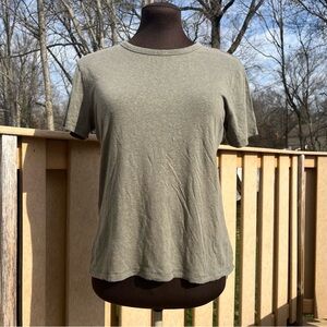 Abercrombie & Fitch Women’s Green Summer Linen Blend Short Sleeve T-Shirt Size S
